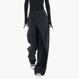 Asymmetric Women's Pants with Slim Fit – Modern & Elegant