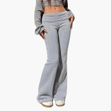 Flared Knitted Trousers for Women – Comfortable & Stylish