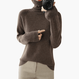 Turtleneck Knit Sweater for Women – Winter Sweater with Long Sleeves