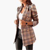Tweed Blazer with Buttons for Women – Elegant & Modern
