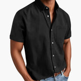 Men's Short Sleeve Shirt with Chest Pocket for Spring and Summer