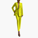 Women's Two-Piece Suit with Blazer and Slim-Fit Pants
