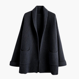Women’s Cardigan with V Neck and Patch Pockets