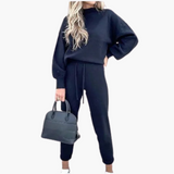 Two-Piece Jogging Suit for Women with High Collar