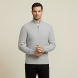 The Merino Knitted Quarter Zip Sweater