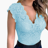 Lace Bodysuit for Women – Sexy Floral Lace Top