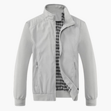 Men's Bomber Jacket with Zipper and Side Pockets