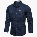 Men's Cargo Long Sleeve Shirt – Comfortable Outdoor Casual Shirt