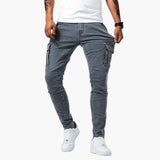 Men’s Cargo Jeans with Stretch and Pockets