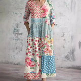 Rhonda Floral Summer Dress Patchwork