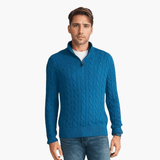 Men's Knit Sweater with Zipper – Winter Sweater