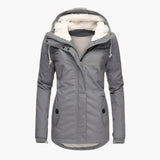 Women's Winter Jacket with Hood, Lining, and Zipper