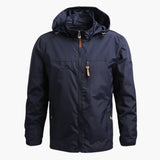 Men's Hooded Jacket with Zipper and Pockets
