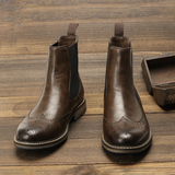 The Monopoli Men’s Classic Brogue Slip On Chelsea Boots