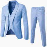 Men’s Three-Piece Suit with Jacket and Vest