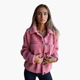 Women's Fleece Jacket with Buttons – Cozy & Warm