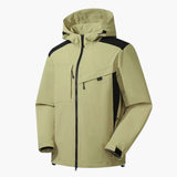 Men's Ski Jacket with Hood and Zipper Pockets