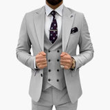 Men's Three-Piece Suit with Slim Fit for All Seasons