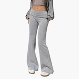 Flared Knitted Trousers for Women – Comfortable & Stylish