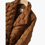 Down Coat with Belt for Women – Elegant & Warm