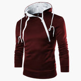 Men's Hoodie with Zipper at the Neck and Adjustable Fit