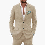 Men's Summer Suit with Lapel and Tailored Fit