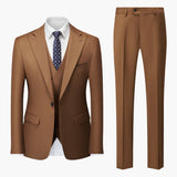 Elegant Slim Fit Suit - Men's 3-Piece for Business