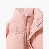 Women's Hooded Jacket with Zipper and Exterior Stitching