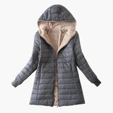 Women's Winter Jacket with Hood and Zipper