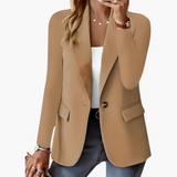 Women's Blazer with Lapels and Front Pockets
