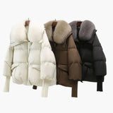 Elegant Women's Winter Jacket with Faux Fur Collar – Warm & Stylish
