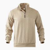 Men's Pullover with Cable Knit Pattern – Classic, Warm & Stylish