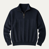 The Amalfi Half Zip Cable Knit Sweater for Men
