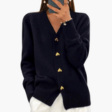 Women’s Cardigan with Heart Buttons