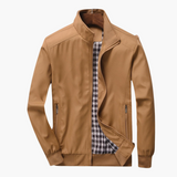 Men's Bomber Jacket with Zipper and Side Pockets