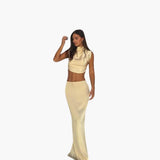Elegant Satin Two-Piece Set for Women – Blouse & Pants