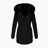 Women’s Parka Jacket with Hood and Flap Pockets