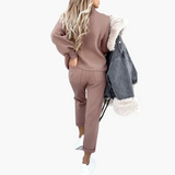 Two-Piece Jogging Suit for Women with High Collar