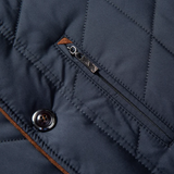 The Stratton Men’s Stylish Padded Winter Quilted Jacket with Velvet Collar