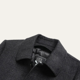 The Southgate Men’s Wool Down Mid Length Plaid Wool Trench Coat