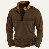 The Toulouse Men’s Retro Half Zip Contrast Collar Sweater
