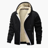 Men's Fleece Jacket with Zipper and Long Sleeves