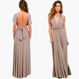 Evening Dress with V-Neck - Women's Style for Gala Nights