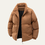 The San Casciano Men’s Suede Winter Cotton Padded Puffer Jacket