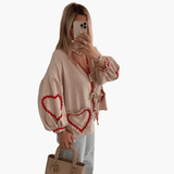 Women's Gingham Blouse with Heart Pockets – Summer Blouse