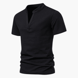 Men's T-Shirt with V-Neck Made of Breathable Cotton