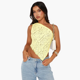 Lace One Shoulder Top for Women – Asymmetrical Trend Look
