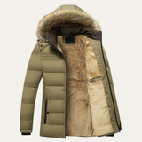 The Marsala Men’s Winter Hooded Warm Fur Collar Jacket