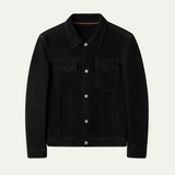 The Zurich Men's Classic Suede Jacket - Button Up Casual Coat
