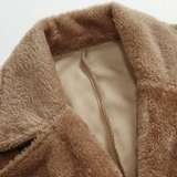 The Fairchild Men's Warm Brown Double Breasted Plush Winter Coat